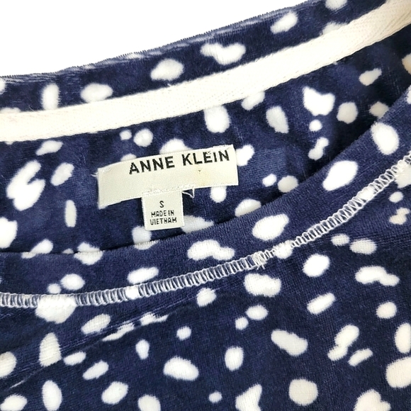 Anne Klein Spotted Pajama Top Small - Picture 2 of 3